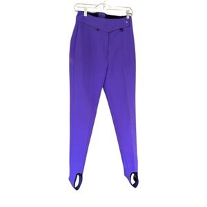 Vintage Obermeyer royal purple wool blend stirrup ski pants Size 6